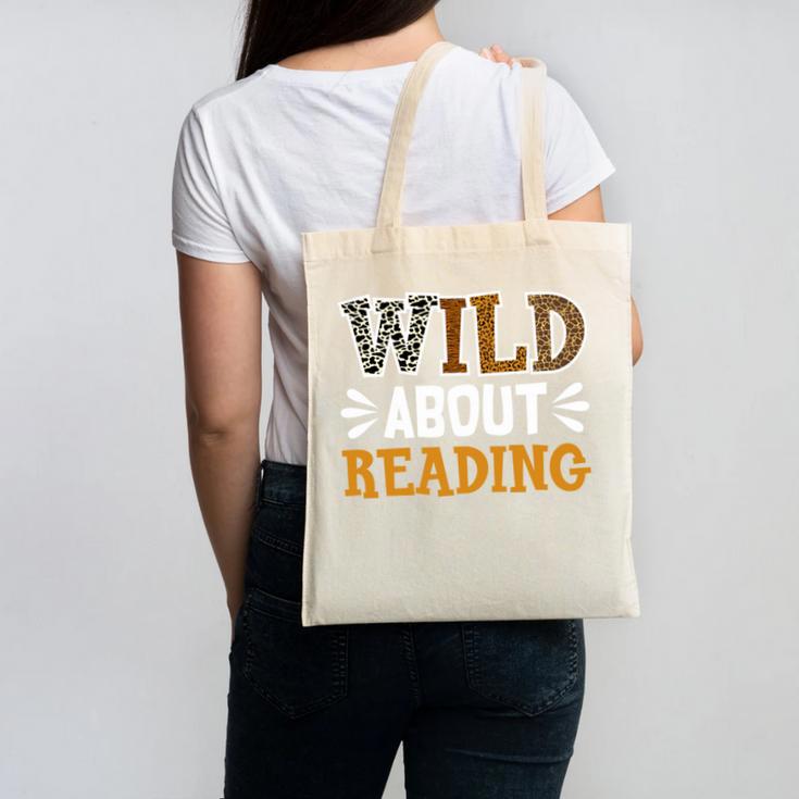 Reading Lover Apparel Wild About Reading Reading Books Canvas Tote Bag