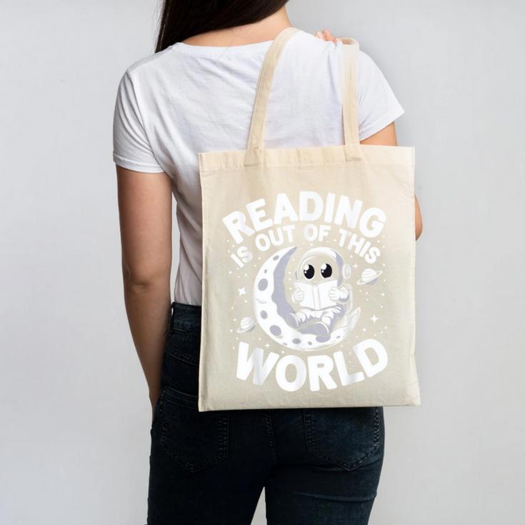 Reading Is Out Of This World Space Books Lover Canvas Tote Bag