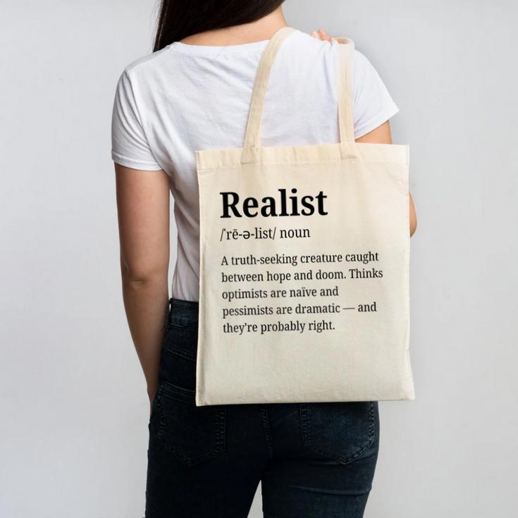Realist Definition For Introverts Honest Personality Canvas Tote Bag