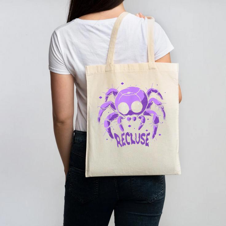 Recluse Pastel Goth Spider Shy Introvert Creepy Cute Kawaii Canvas Tote Bag Recluse Pastel Goth Spider Shy Introvert Creepy Cute Kawaii Canvas Tote Bag