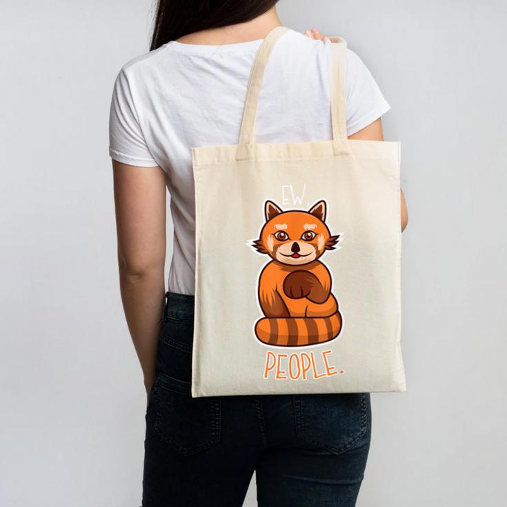 Red Panda Introvert For Red Pandas Fan Canvas Tote Bag Red Panda Introvert For Red Pandas Fan Canvas Tote Bag