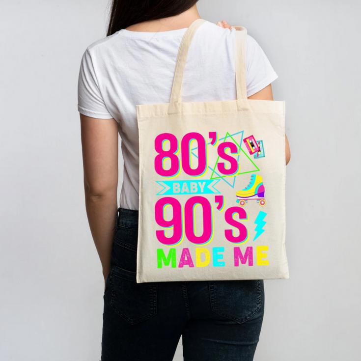 Retro 1980s 80's Baby 1990s 90's Made Me Nostalgia Vibes Premium Tri-Blend Canvas Tote Bag