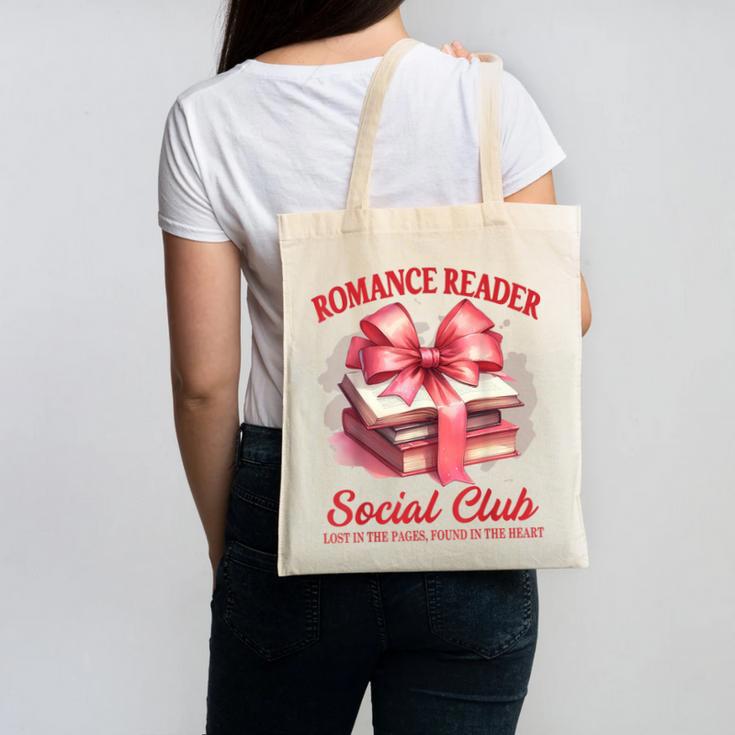 Romance Book Reading Bookish Romance Reader Social Club Canvas Tote Bag