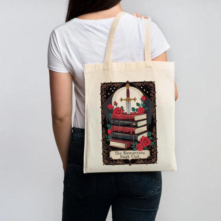 Romantasy Book Club Tarot Card Canvas Tote Bag