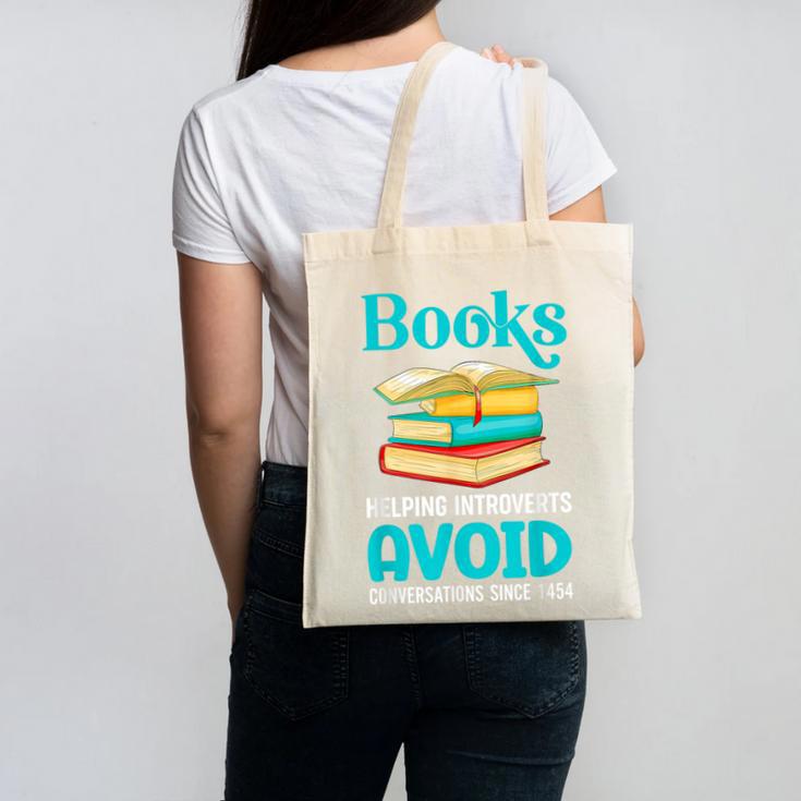 Sarcastic Books Anti Social Introvert Book Conversation Canvas Tote Bag Sarcastic Books Anti Social Introvert Book Conversation Canvas Tote Bag