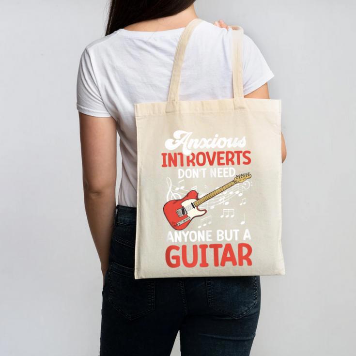 Sarcastic Introvert Need Guitar Sad Song Introvert Guitarist Canvas Tote Bag