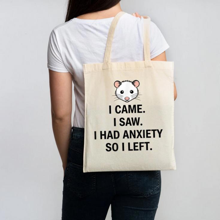 I Came I Saw I Had Anxiety So I Left Introvert Tee Canvas Tote Bag I Came I Saw I Had Anxiety So I Left Introvert Tee Canvas Tote Bag