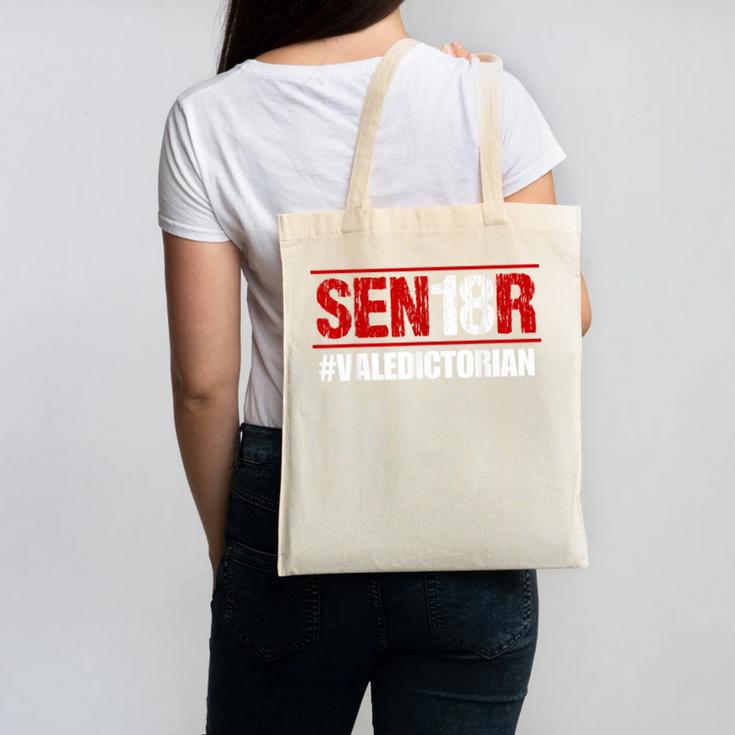 Senior 2018 Valedictorian School Colors Graduation Canvas Tote Bag
