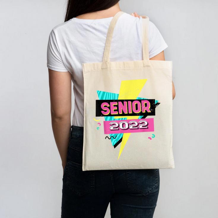 Senior 2022 Graduation Class Of 2022 Retro 90's Graduation Canvas Tote Bag