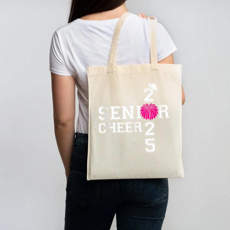 Senior Cheerleader Cheer Class Of 2025 Graduation Graduate Canvas Tote Bag
