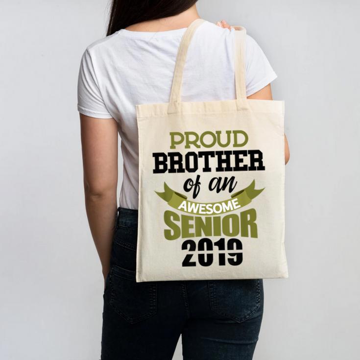 Senior Class Of 2019 Tshirt Graduation Awesome Brother Canvas Tote Bag
