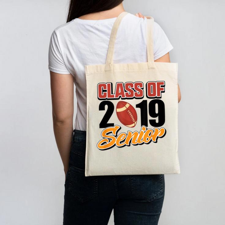 Senior Class Of 2019 Tshirt Graduation Students Football Canvas Tote Bag