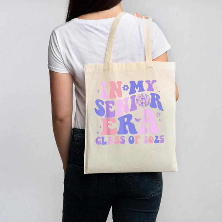 In My Senior Era Class Of 2025 Groovy Senior 2025 Graduation Canvas Tote Bag