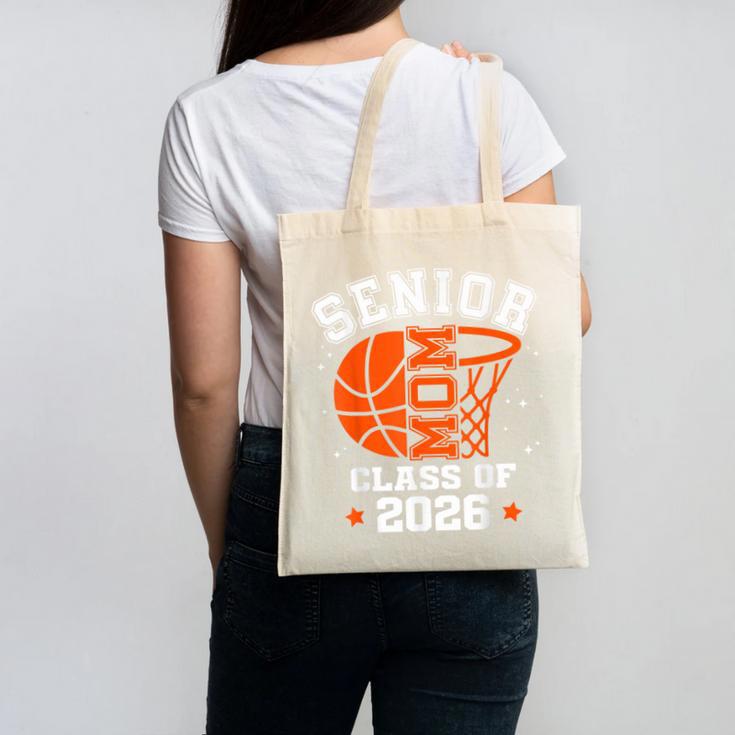 Senior Mom Class Of 2026 Basketball Graduation Canvas Tote Bag