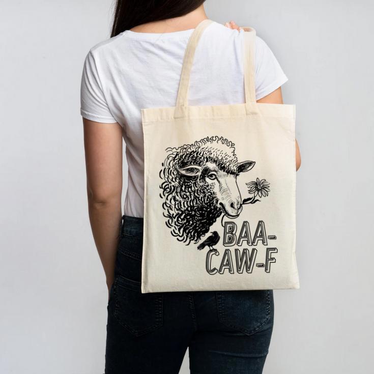Sheep Baa Crow Caw Back Off Pun Tee For Introverts & Teens Canvas Tote Bag
