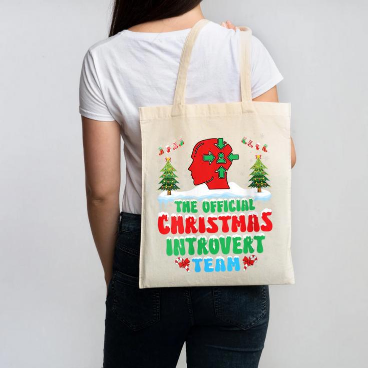 Snow Christmas Introvert Team Introverted Introvert Xmas Canvas Tote Bag Snow Christmas Introvert Team Introverted Introvert Xmas Canvas Tote Bag