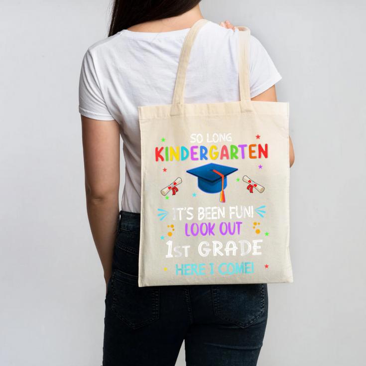 So Long Kindergarten Graduation Look Out 1st Grade 2025 Kids Canvas Tote Bag