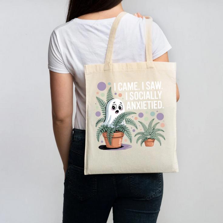 Social Anxiety Introvert Nervous Awkward Socially Canvas Tote Bag