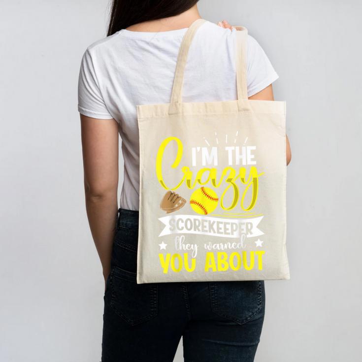 Softball Scorekeeper For a Score Book Keeper Canvas Tote Bag