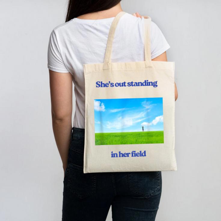 Out Standing In Her Field Graduation Tee Canvas Tote Bag
