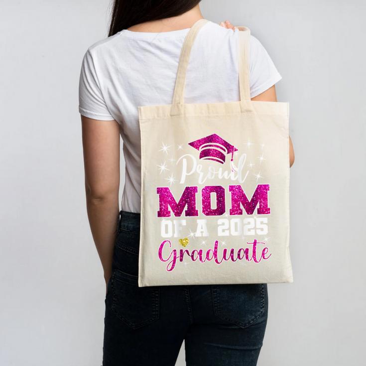 Super Proud Mom Of 2025 Graduate Senior Graduation Family Canvas Tote Bag