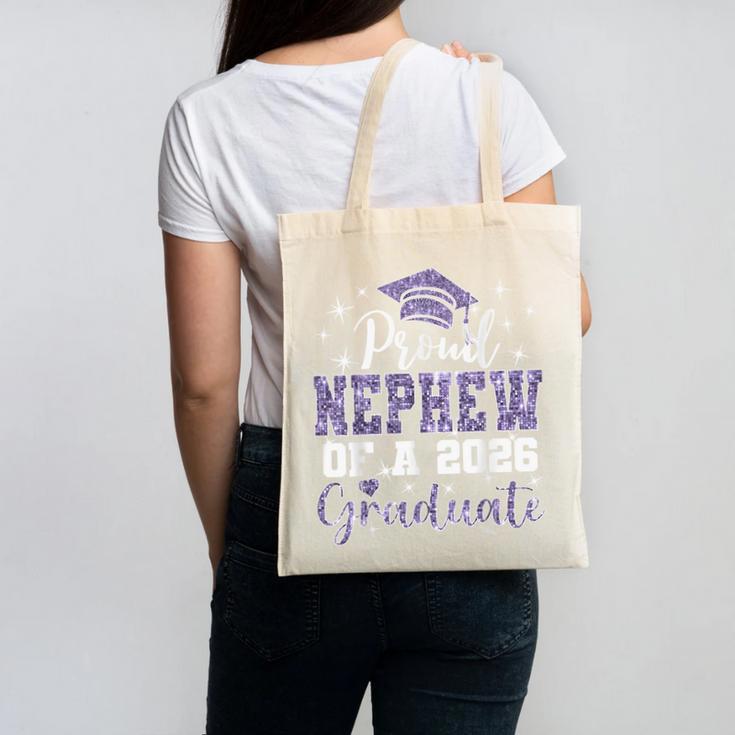 Super Proud Nephew Of 2026 Graduate Senior Graduation Family Canvas Tote Bag