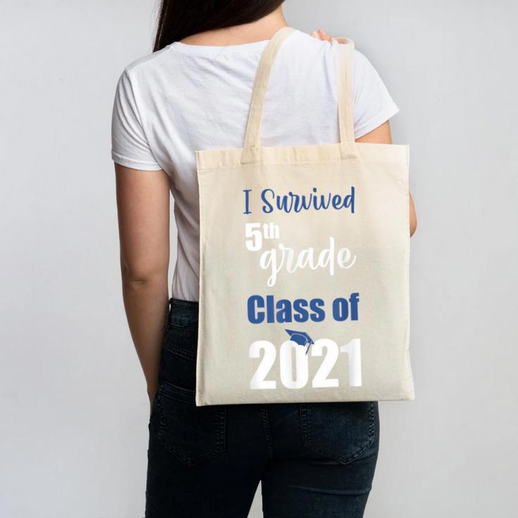 I Survived 5th Grade Class Of 2021 Quarantined Graduation 2 Canvas Tote Bag