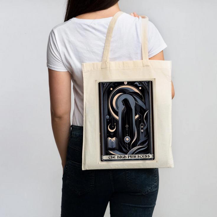 Tarot Cards Guide Book Esoteric Mysticism Clothing The High Priestess -Adults Small Classic Fit Short Sleeve Canvas Tote Bag