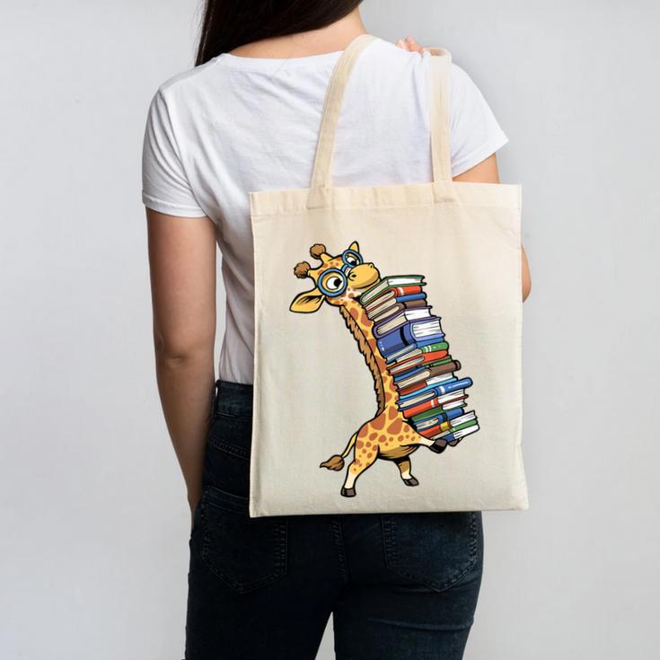 Teacher Shirt Giraffe Holding Books Bookworm Librarian Canvas Tote Bag Teacher Shirt Giraffe Holding Books Bookworm Librarian Canvas Tote Bag