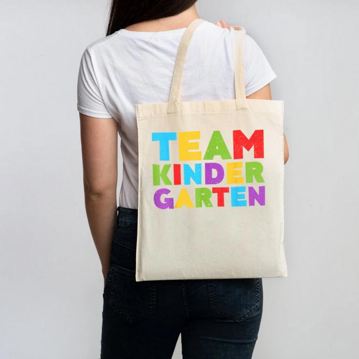 Team Kindergarten Shirt Teacher Back To School Graduation Men Women Girls Kids Canvas Tote Bag