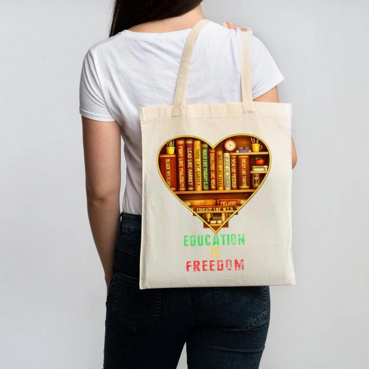 History Education Is Freedom Books Black History Heart Canvas Tote Bag History Education Is Freedom Books Black History Heart Canvas Tote Bag