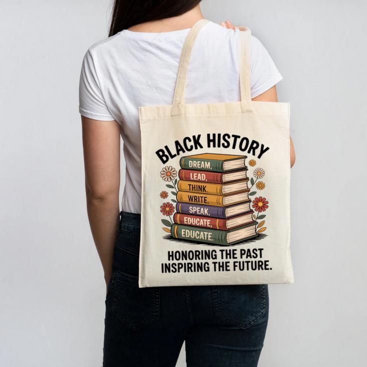 History Month Teacher Reading Book Lover Floral Stack Premium Tri-Blend Canvas Tote Bag