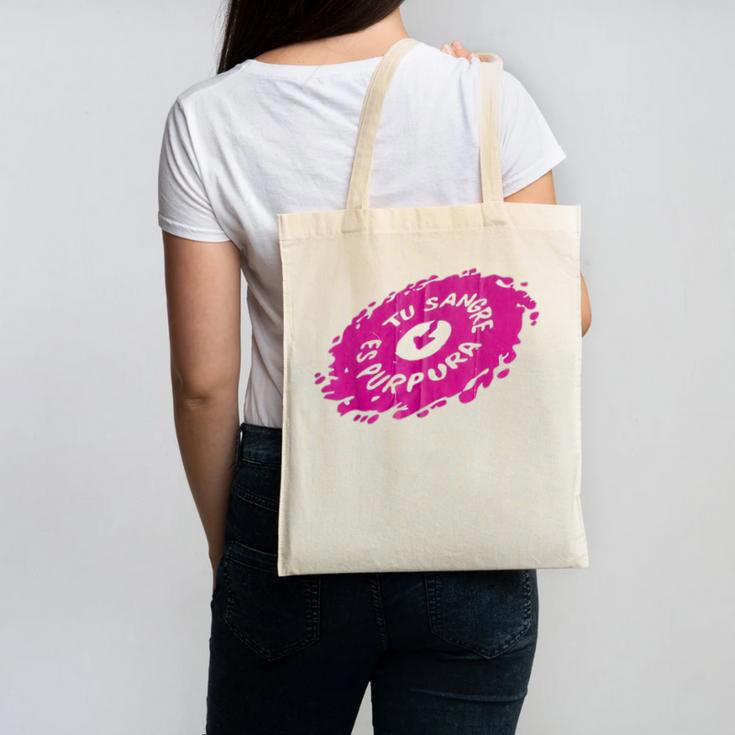Tu Sangre Es Purpura Mexican Nostalgia Canvas Tote Bag Tu Sangre Es Purpura Mexican Nostalgia Canvas Tote Bag