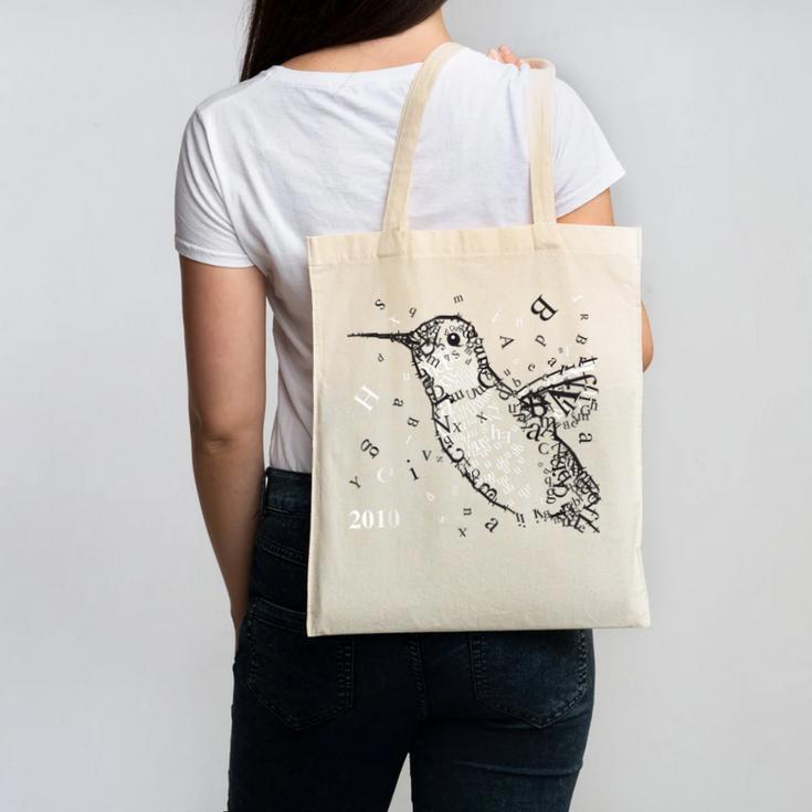Tucson Festival Of Books TFOB 2010 Hummingbird Mascot Canvas Tote Bag