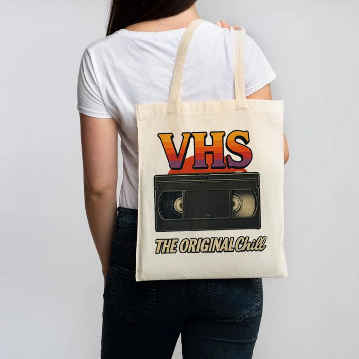 VHS Tape Nostalgia Old School Technology Humor Premium Canvas Tote Bag
