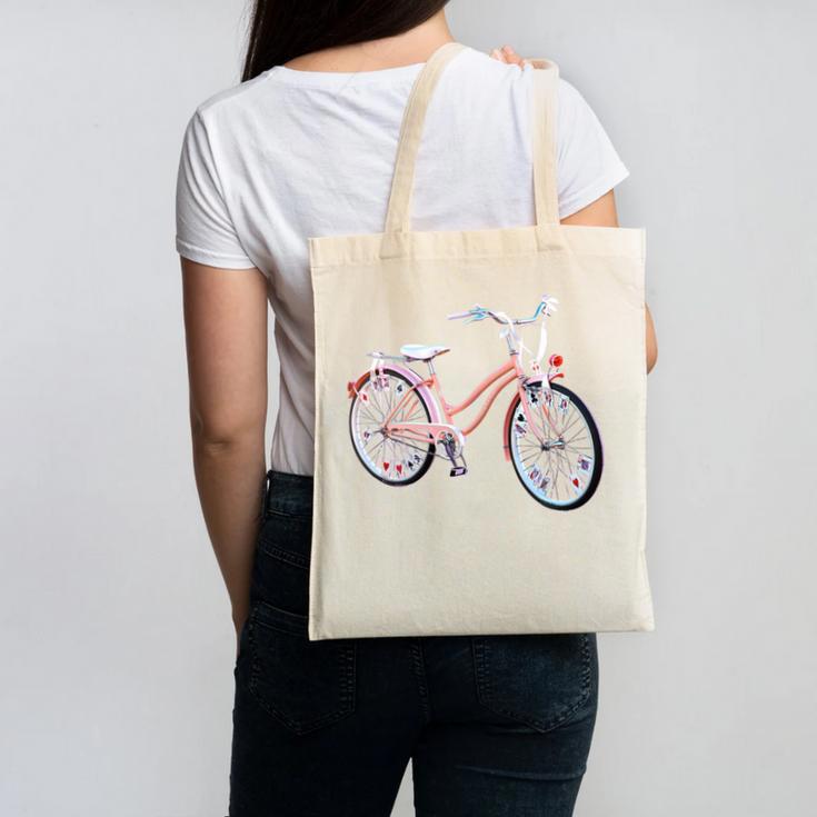 Vintage Bicycle With Playing Cards Nostalgia Premium Tri-Blend Canvas Tote Bag