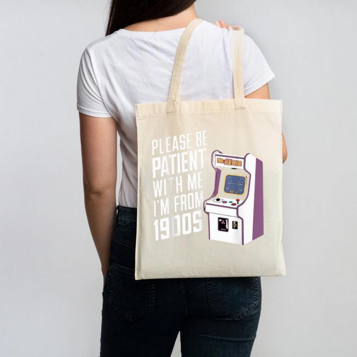 Vintage Gaming Please Be Patient With Me I'm From The 1900s Canvas Tote Bag