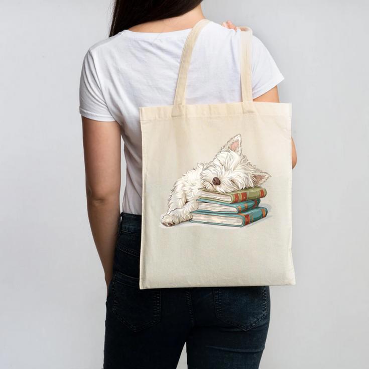 West Highland Terrier Books Dog Breed Westie For Men Women Girls Kids Canvas Tote Bag