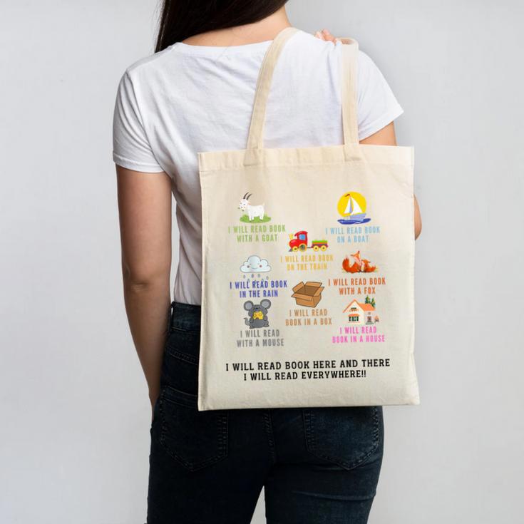I Will Read Books On A Boat And Everywhere Reading Teachers Canvas Tote Bag