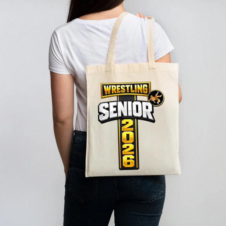 Wrestling Senior Night Senior 2026 Faith Cross Graduation Canvas Tote Bag
