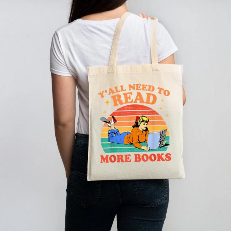 Y'All Need To Read More Books Book Lover Vintage Canvas Tote Bag Y'All Need To Read More Books Book Lover Vintage Canvas Tote Bag