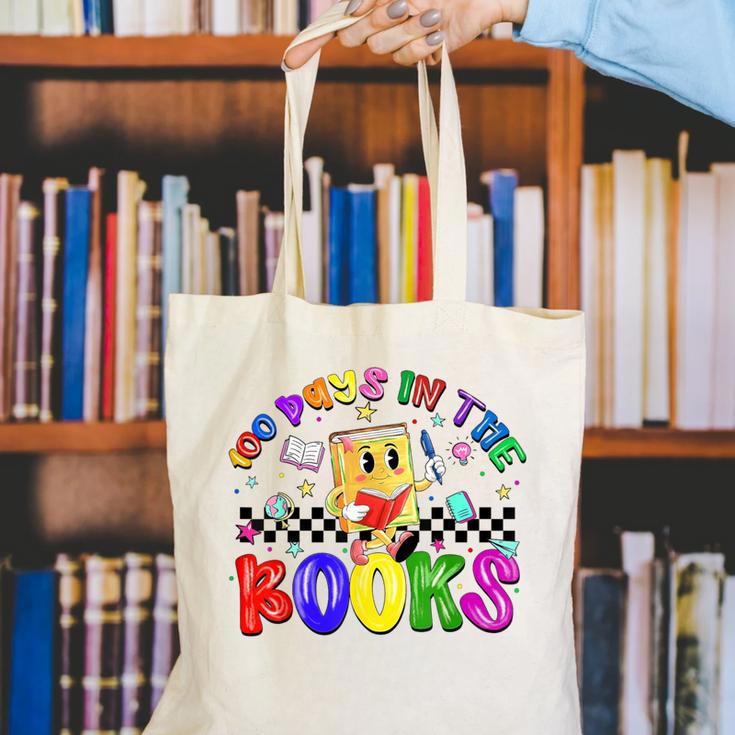 100 Days In The Book Fun 100 Days Of School Boy Girl Teacher Canvas Tote Bag 100 Days In The Book Fun 100 Days Of School Boy Girl Teacher Canvas Tote Bag