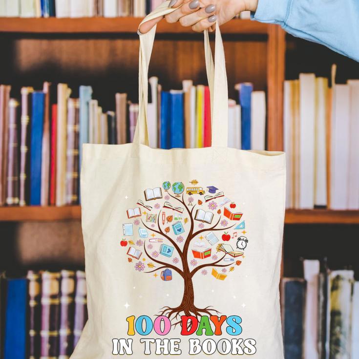 100 Days Of School 100th Day In The Books Reading Teacher Canvas Tote Bag 100 Days Of School 100th Day In The Books Reading Teacher Canvas Tote Bag