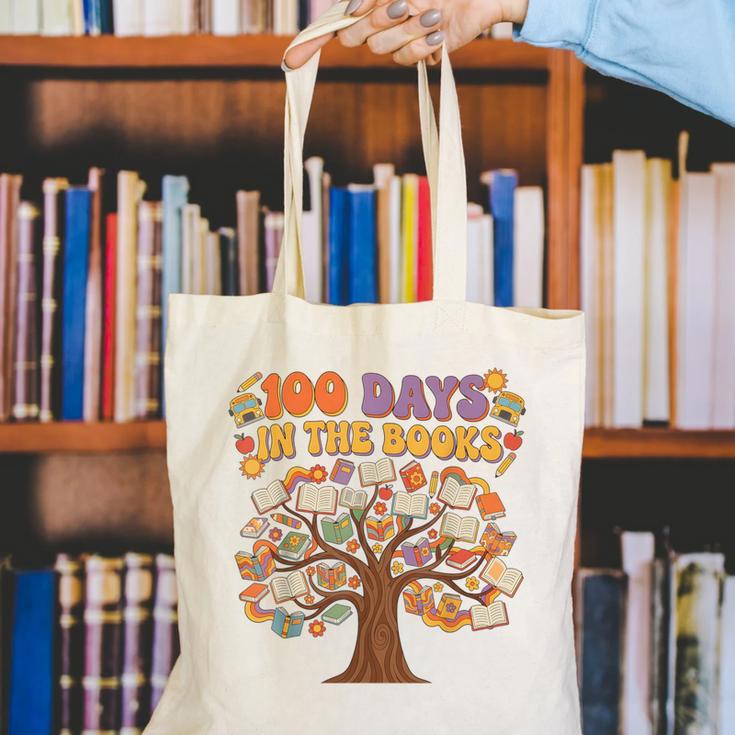 100 Days Of School 100 Days In The Books Librarian Read Canvas Tote Bag 100 Days Of School 100 Days In The Books Librarian Read Canvas Tote Bag