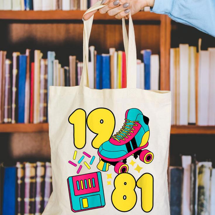 1981 Retro Raised In The 80s Old School Nostalgia Vibes Canvas Tote Bag 1981 Retro Raised In The 80s Old School Nostalgia Vibes Canvas Tote Bag