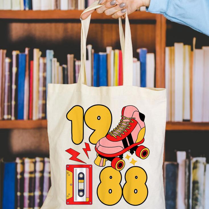 1988 Retro Raised On 80s Music Old School Nostalgia Punk Canvas Tote Bag 1988 Retro Raised On 80s Music Old School Nostalgia Punk Canvas Tote Bag