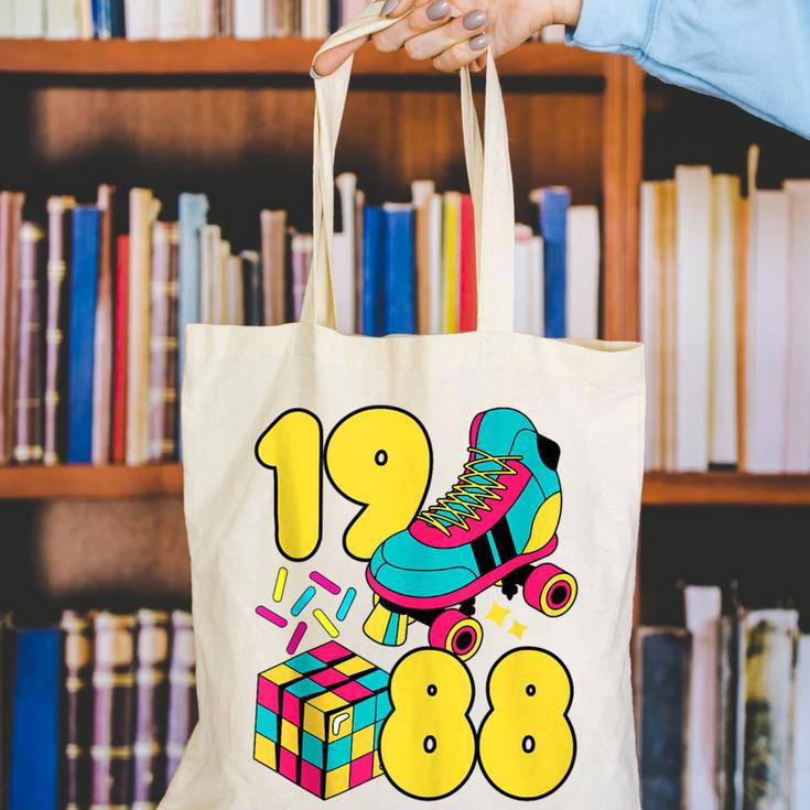 1988 Retro Raised In The 80s Old School Nostalgia Vibes Canvas Tote Bag