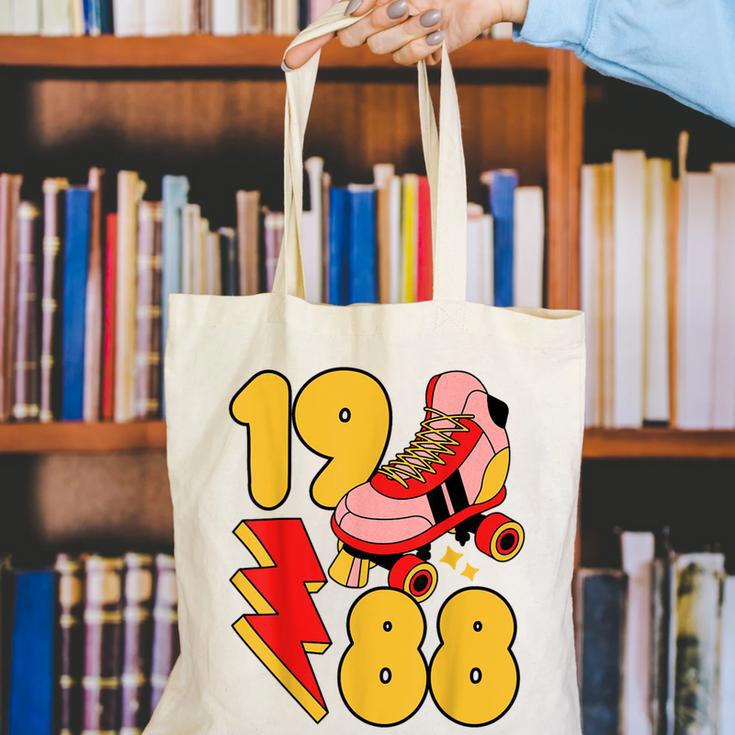 1988 Retro Roller Skate Vintage 80s Nostalgia Collector Canvas Tote Bag 1988 Retro Roller Skate Vintage 80s Nostalgia Collector Canvas Tote Bag