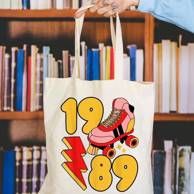 1989 Retro Roller Skate Vintage 80s Nostalgia Collector Canvas Tote Bag 1989 Retro Roller Skate Vintage 80s Nostalgia Collector Canvas Tote Bag