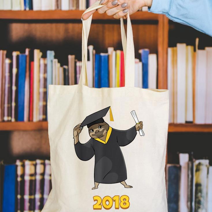2018 Graduation Shirts Sloth Lovers For Women Teens Canvas Tote Bag